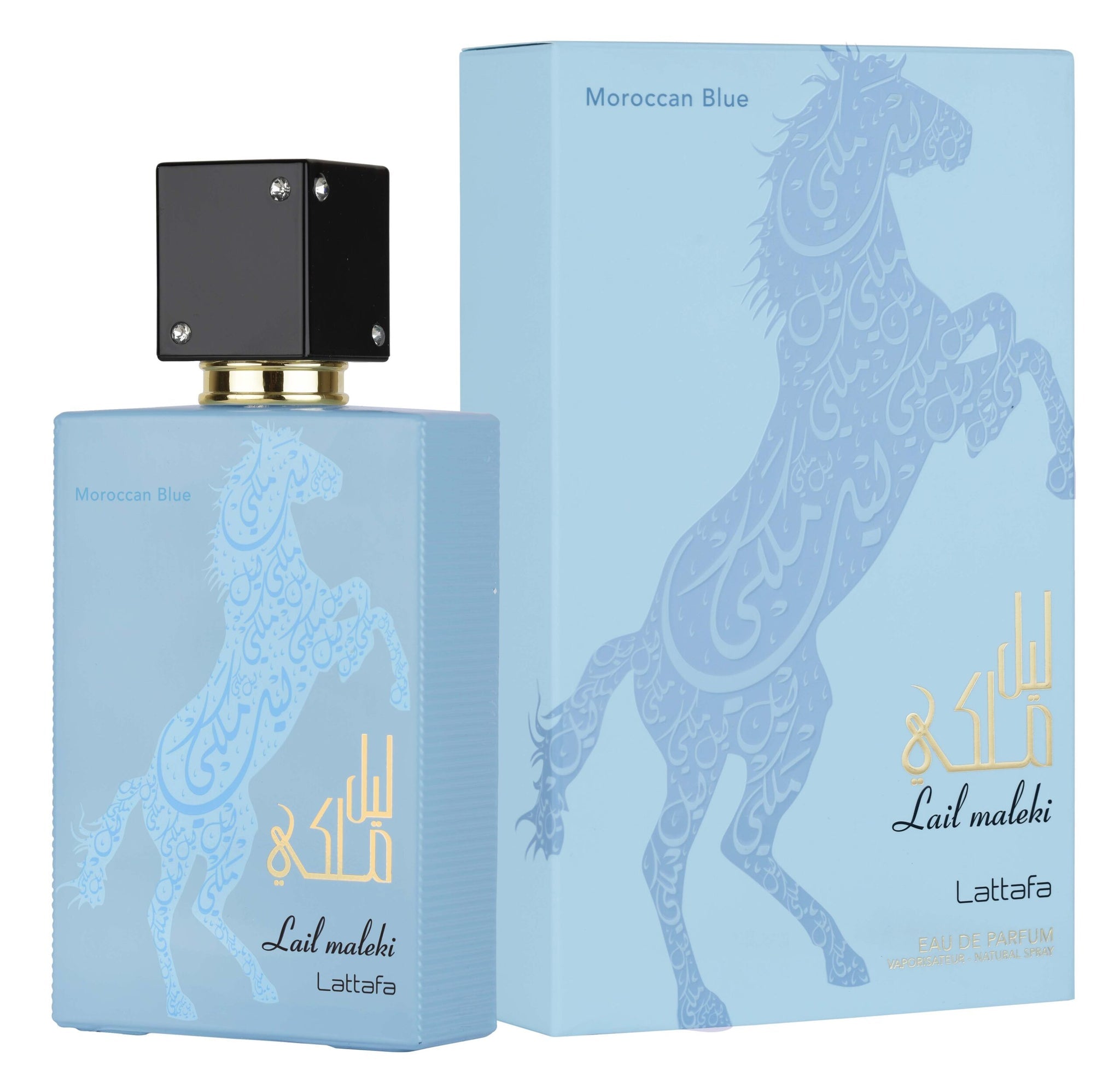 Lattafa Lail Maleki Morrocan Blue by Lattafa Eau De Parfum Spray  Unisex 3.4 oz