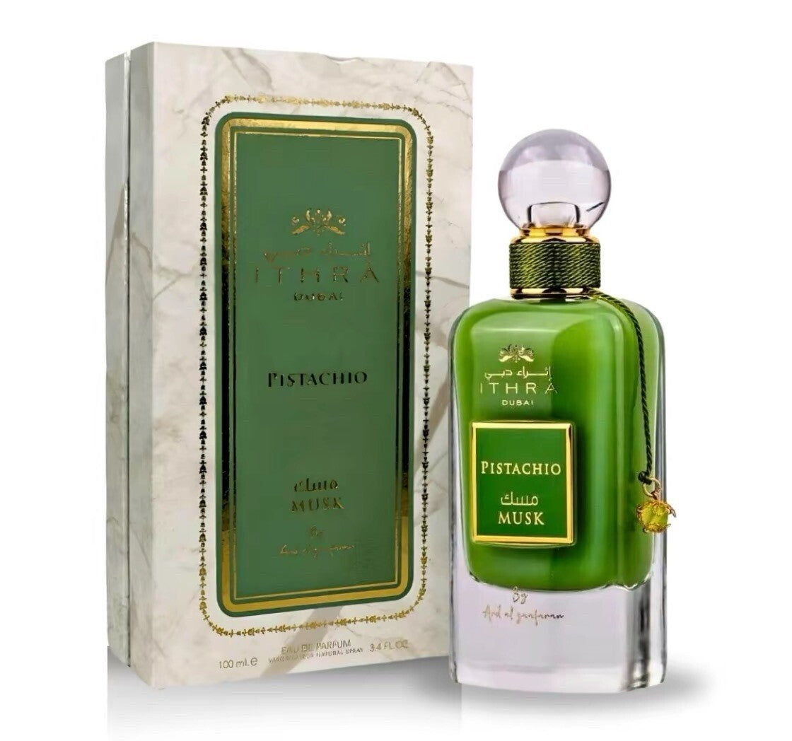 Ard Al Zaafaran Ithra Dubai Pistachio Musk for Unisex EDP Spray, 3.4 Oz