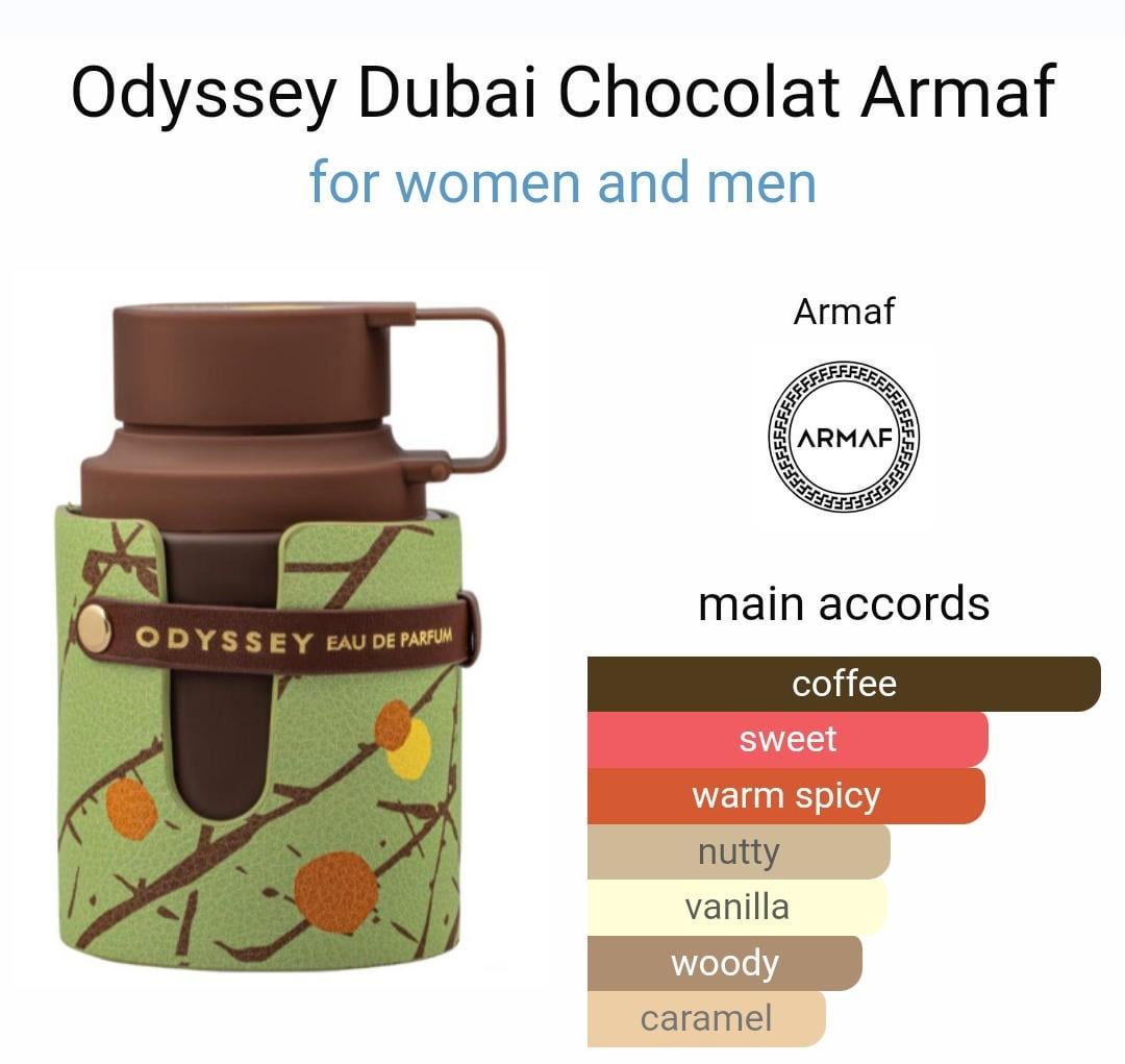 Armaf Odyssey Dubai Chocolat Eau de Parfum Spray for Unisex, 3.4 Oz