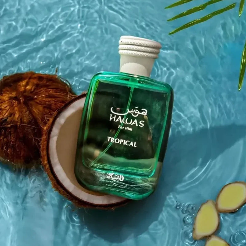 Hawas Tropical Eau De Parfum by Rasasi For Men 3.38 oz