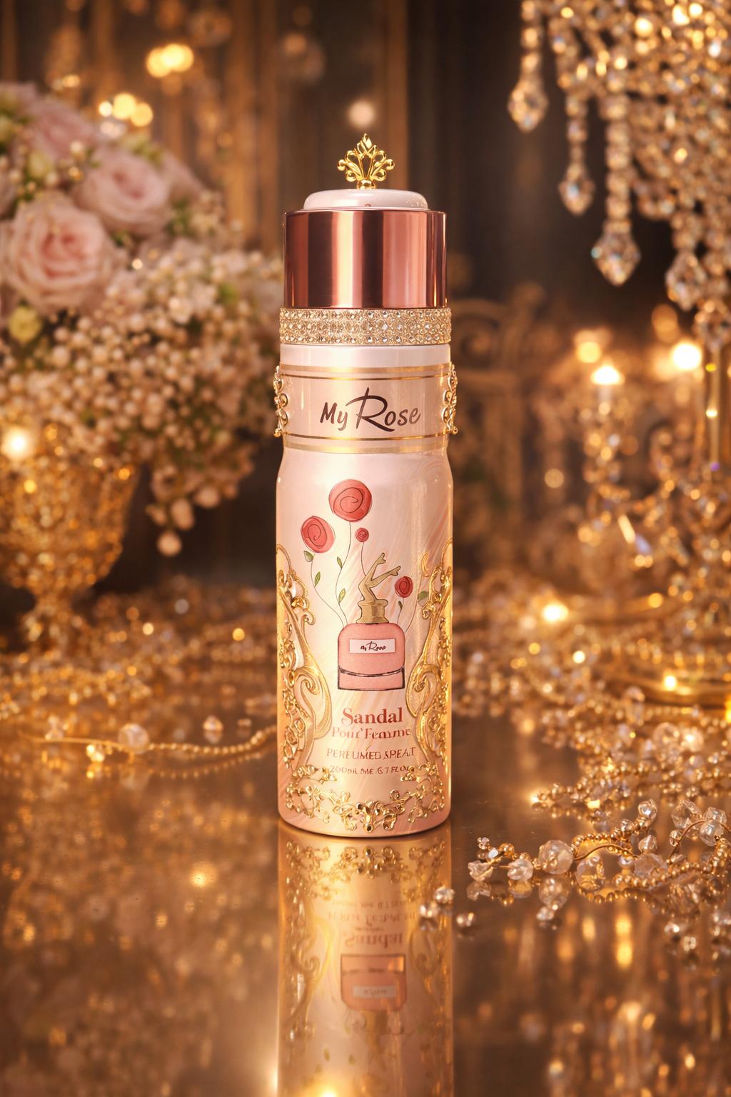 My Rose Sandal Body Spray For Women 200 Ml