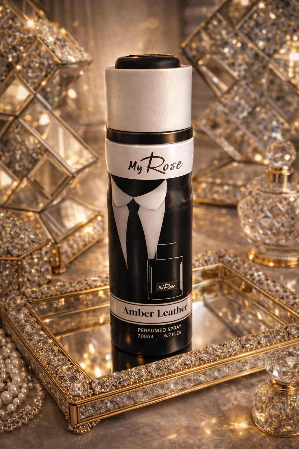 My Rose Amber Leather Body Spray For Men 200 Ml